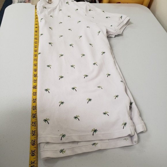 Scotch & Soda Mens Palm Tree Polo Size XXL White Short Sleeve Collar Buttons - Picture 8 of 14